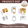 240pc 2 Style Alloy Hair Coil Cuffs FIND-PH0026-89-2