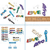 DIY Word Style Earring Making Kits DIY-TA0008-61-25