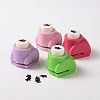 Random Single Color or Random Mixed Color Mini Plastic Craft Punch Sets for Scrapbooking & Paper Crafts AJEW-F003-39-1