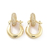 Rings Brass with Cubic Zirconia Dangle Hopp Earrings EJEW-Q811-34G-1