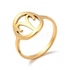 Ion Plating(IP) 201 Stainless Steel Constellations Aries Finger Ring for Women RJEW-G266-29G-3