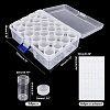 24pcs Column PP Plastic Stroage Bottles CON-WH0080-29-2