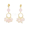 Golden Brass Ring Chandelier Earrings EJEW-TA00289-01-1