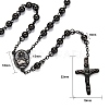 Men's Rosary Bead Necklace with Crucifix Cross NJEW-I011-6mm-04-5