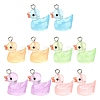 10Pcs 5 Colors Luminous Transparent Resin Pendants RESI-YW0001-38-1