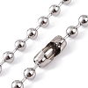 Non-Tarnish 304 Stainless Steel Ball Chain Necklaces for Women NJEW-G135-01C-P-2