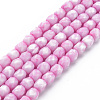 Opaque Baking Painted Glass Beads Strands EGLA-N006-008-A01-1