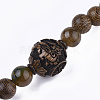 Feng Shui 4-Loop Wrap Style Buddhist Jewelry BJEW-T009-02-5