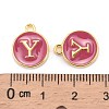 Golden Plated Alloy Enamel Charms ENAM-S118-08Y-3