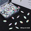 Pointed Back Glass Rhinestone Cabochons RGLA-OC0001-08C-4