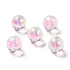 Two Tone UV Plating Rainbow Iridescent Acrylic Beads TACR-D010-03B-2
