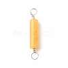 Natural Topaz Jade Connector Charms PALLOY-JF01574-05-3