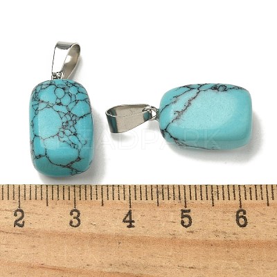 Synthetic Turquoise Pendants G-Z067-03P-03-1