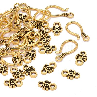 Tibetan Style Hook and Eye Clasps GLF1278Y-1