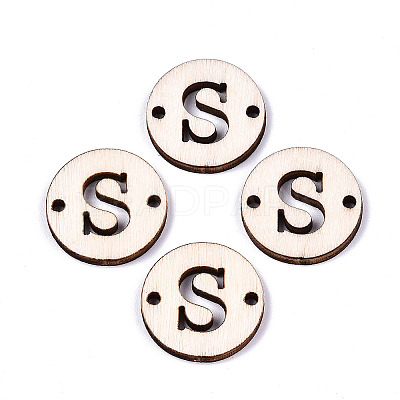 Unfinished Natural Poplar Wood Links Connectors WOOD-S045-140A-01S-1