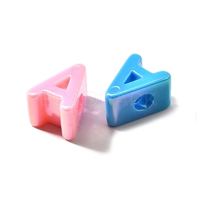 UV Plating Opaque Acrylic European Beads SACR-Z007-01A-1