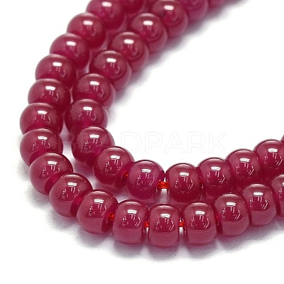 Lab Grown Red Corundum Beads Strands G-G106-O01-02-1-1