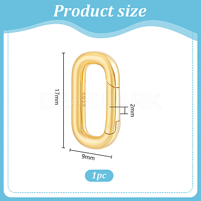 1Pc 925 Sterling Silver Spring Gate Clasps STER-PH0004-01-1