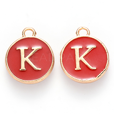 Golden Plated Alloy Enamel Charms LS-ENAM-S118-03K-1