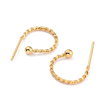 304 Stainless Steel Stud Earring Findings STAS-L252-001G-1