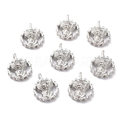 Brass Micro Pave Cubic Zirconia Pendants ZIRC-O044-13P-1