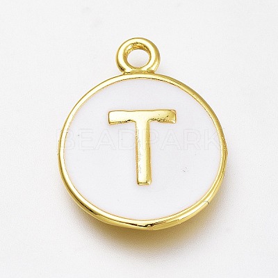 Brass Enamel Pendants KK-H103-01T-G-1