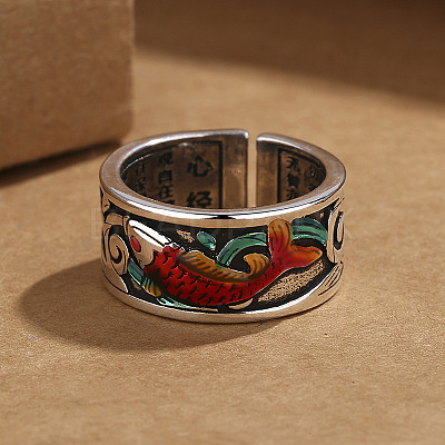 Retro Ethnic Style Brass Adjustable Cuff Rings FS-WG2D462-01-1
