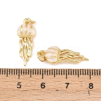 Brass Enamel Pendants KK-Z140-13G-1