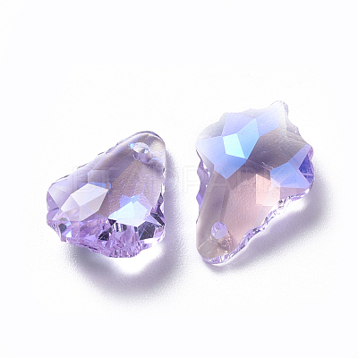 Glass Rhinestone Pendants RGLA-L019-B-371MO-1
