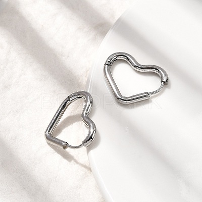 201 Stainless Steel Hoop Earrings EJEW-Z137-02P-02-1