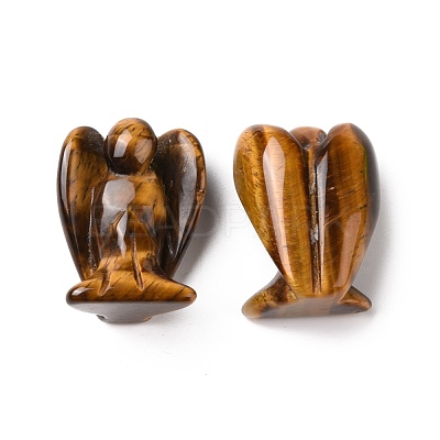 Natural Tiger Eye Angel Decor Healing Stones G-G864-01A-03-1