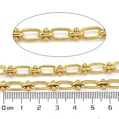 Ion Plating(IP) Handmade 304 Stainless Steel Oval Link Chains CHS-G038-04A-G-1