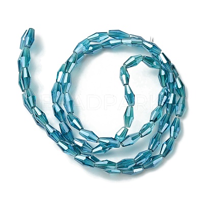 Transparent Electroplate Glass Beads Strands GLAA-K064-05A-PL02-1