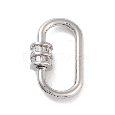 Brass Micro Pave Cubic Zirconia Keychain Rings KK-M293-50P-1