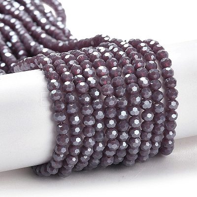 Electroplate Opaque Glass Beads Strands EGLA-A035-P3mm-A11-1