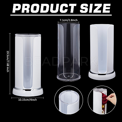 Plastic Scrunchie Holders with Clear Cover CON-WH0107-76-1