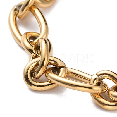 Ion Plating(IP) 304 Stainless Steel Figaro Chain Bracelets X-BJEW-E271-05G-1