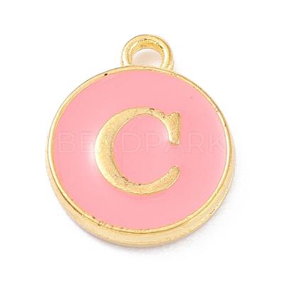 Golden Plated Alloy Enamel Charms X-ENAM-Q437-14C-1