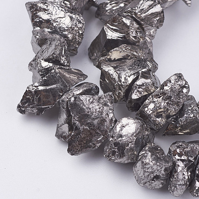 Electroplated Natural Quartz Crystal Bead Strands X-G-F336-06G-1