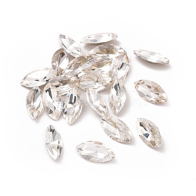 Glass Rhinestone Cabochons GGLA-P002-03A-09-1