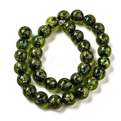 Handmade Dichroic Foil Glass Beads Strands DICH-U001-06J-1