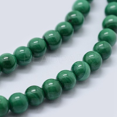 Natural Malachite Beads Strands G-F571-27AB1-10mm-1