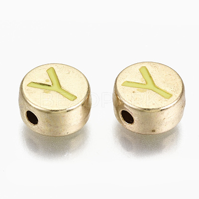 Alloy Enamel Beads X-ENAM-S122-029Y-RS-1