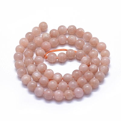 Natural Orange Sunstone Beads Strands G-D0013-76A-1