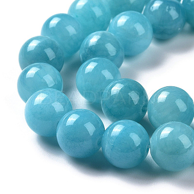 Natural Mashan Jade Round Beads Strands G-D263-4mm-XS28-1