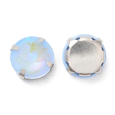Mocha Fluorescent(MI) Flat Round Sew on Rhinestone GGLA-M006-02A-P01-1