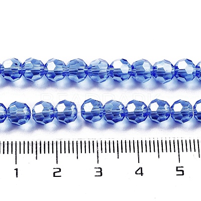 Electroplate Transparent Glass Beads Strands EGLA-A035-T6mm-A14-1