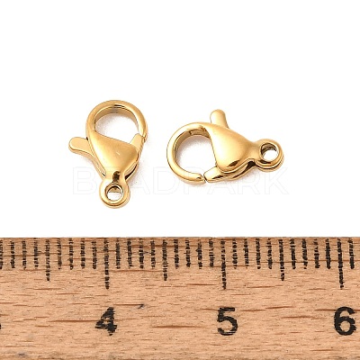 Ion Plating(IP) 304 Stainless Steel Lobster Claw Clasps STAS-AB10-G-01-1