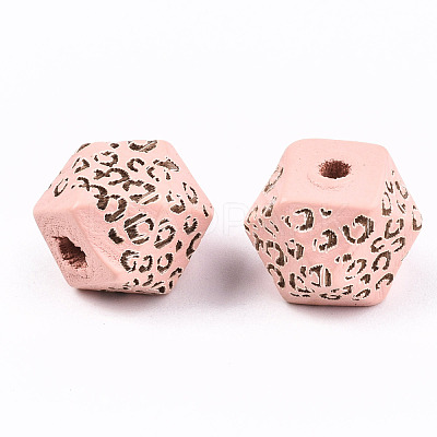 Painted Natural Wood Beads WOOD-T021-51A-11-1