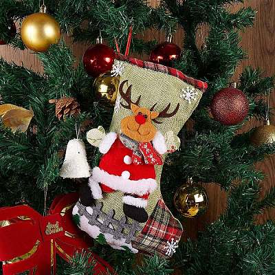4Pcs Cloth Christmas Stockings Sets JX066A-1